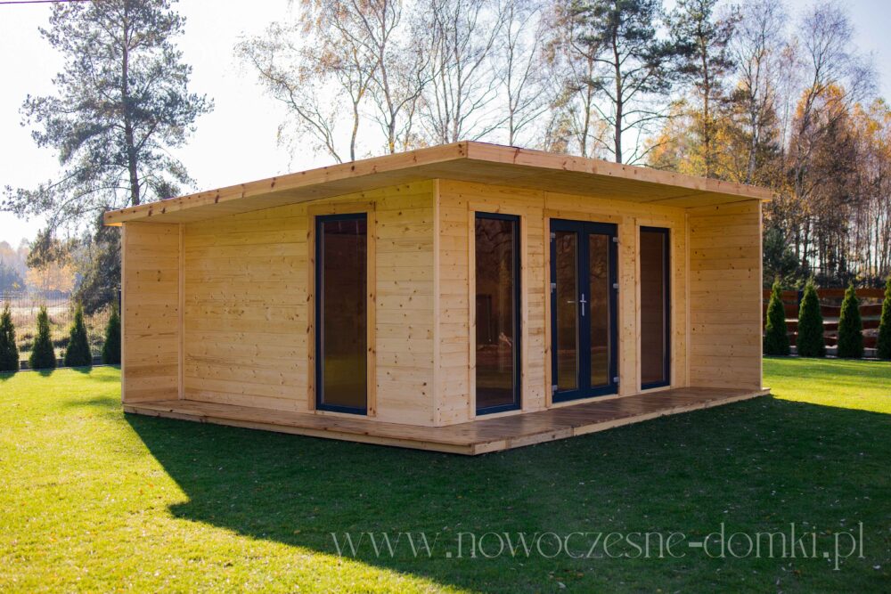 Wooden garden house as a gazebo, pavilion, or office - your perfect summer retreat