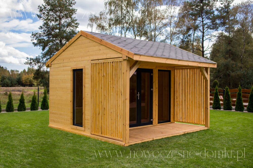 Holz Gartenpavillon mit Terrasse im modernen Stil - Perfekter Rückzugsort für den Sommer.